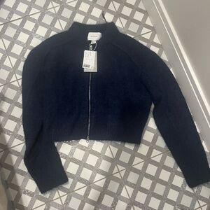 Zara Dark Blue Bomber Jacket